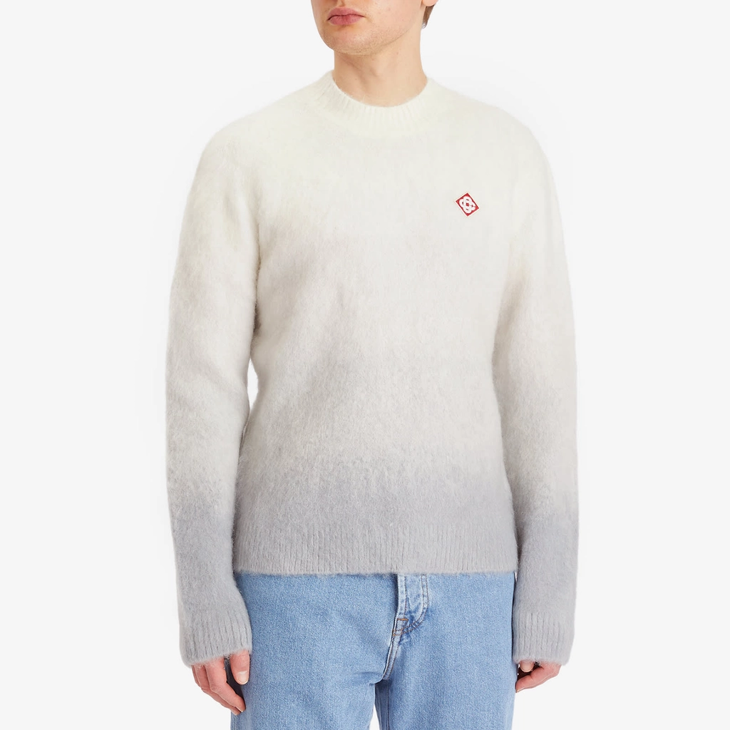 Casablanca Men's Gradient Mohair Crew Knit Grey Gradient