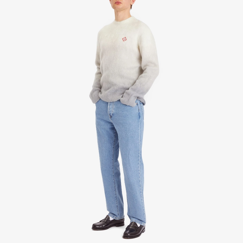 Casablanca Men's Gradient Mohair Crew Knit Grey Gradient
