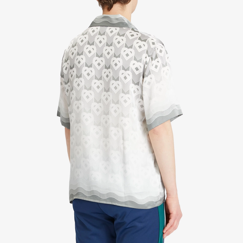 Casablanca Men's Gradient Monogram Vacation Shirt Grey Gradient Heart Monogram