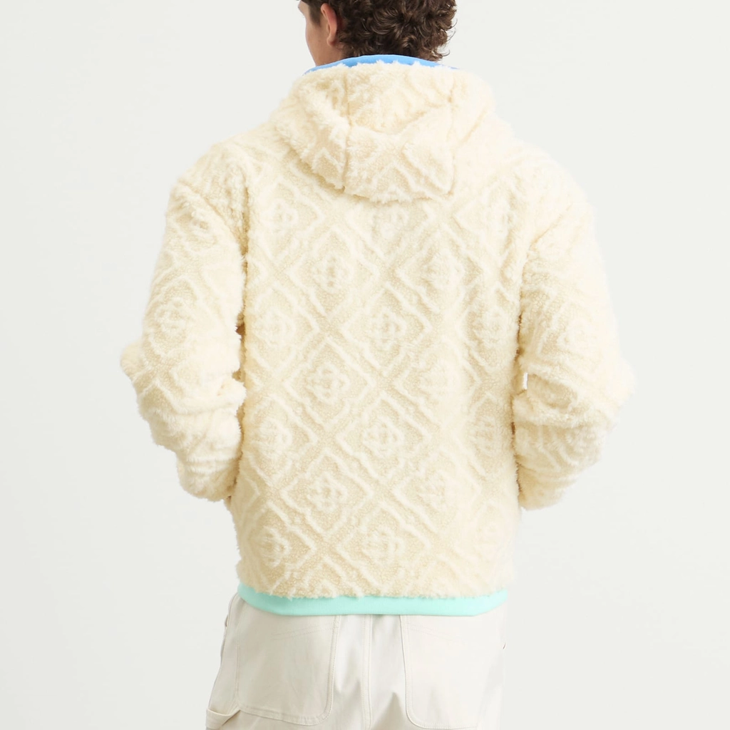 Casablanca Men's Monogram Fleece Jacket White