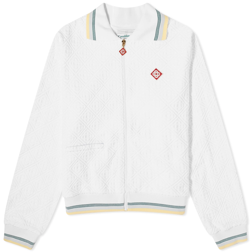 Casablanca Men's Monogram Towelling Track Jacket White