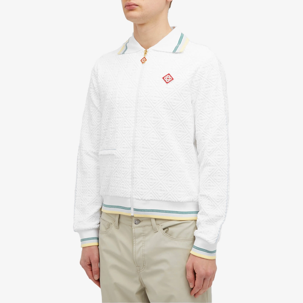 Casablanca Men's Monogram Towelling Track Jacket White