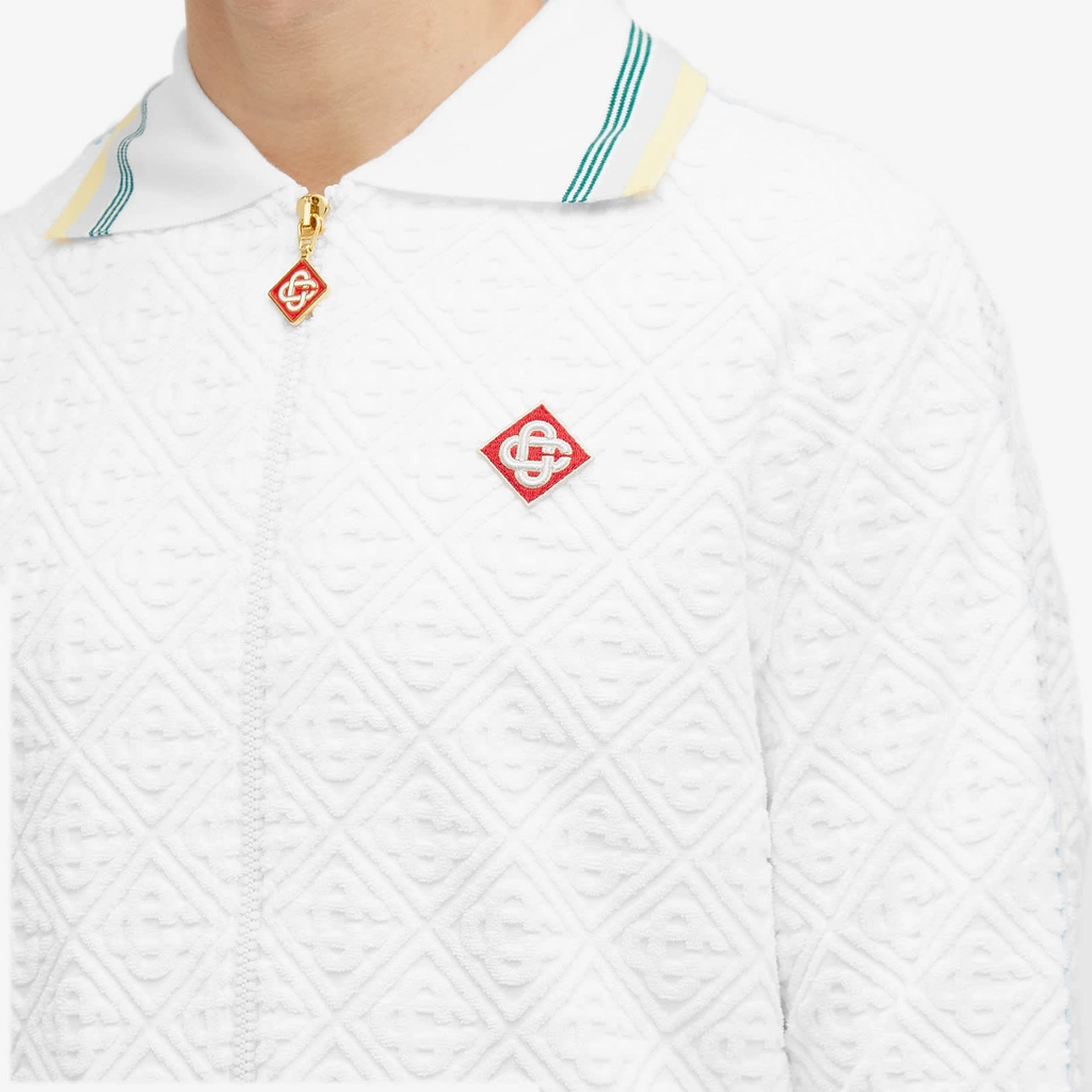 Casablanca Men's Monogram Towelling Track Jacket White