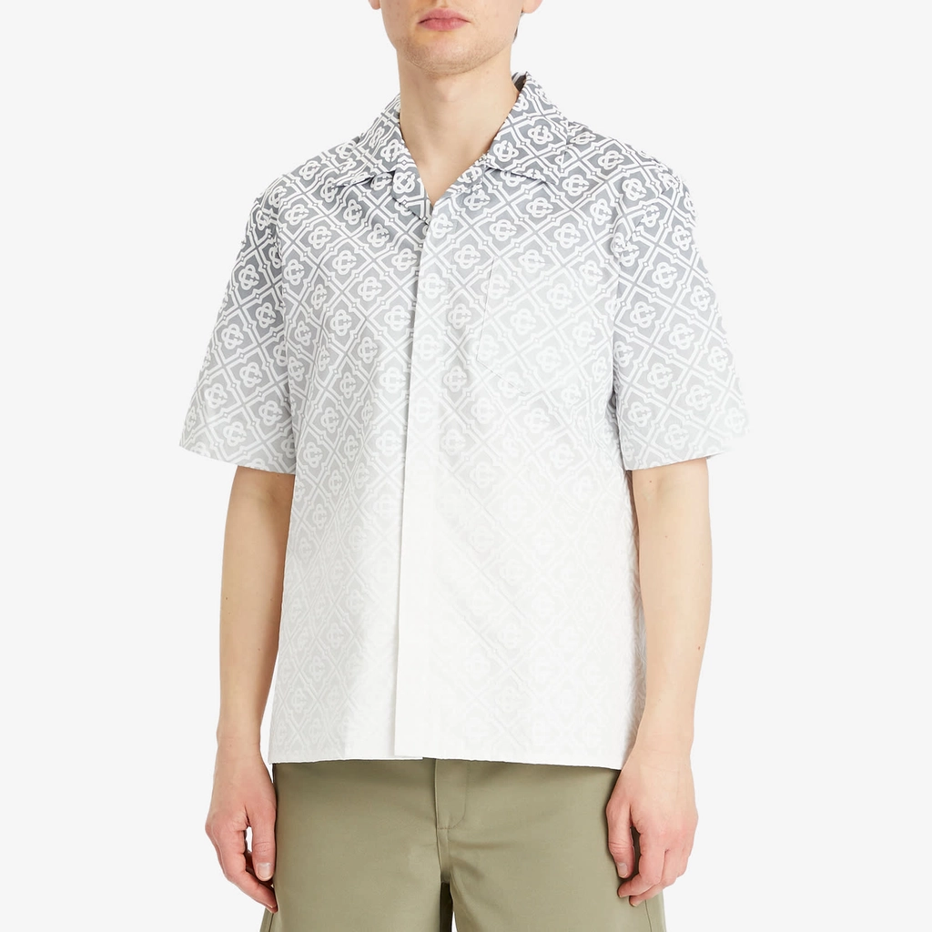 Casablanca Men's Monogram Vacation Shirt Grey Gradient