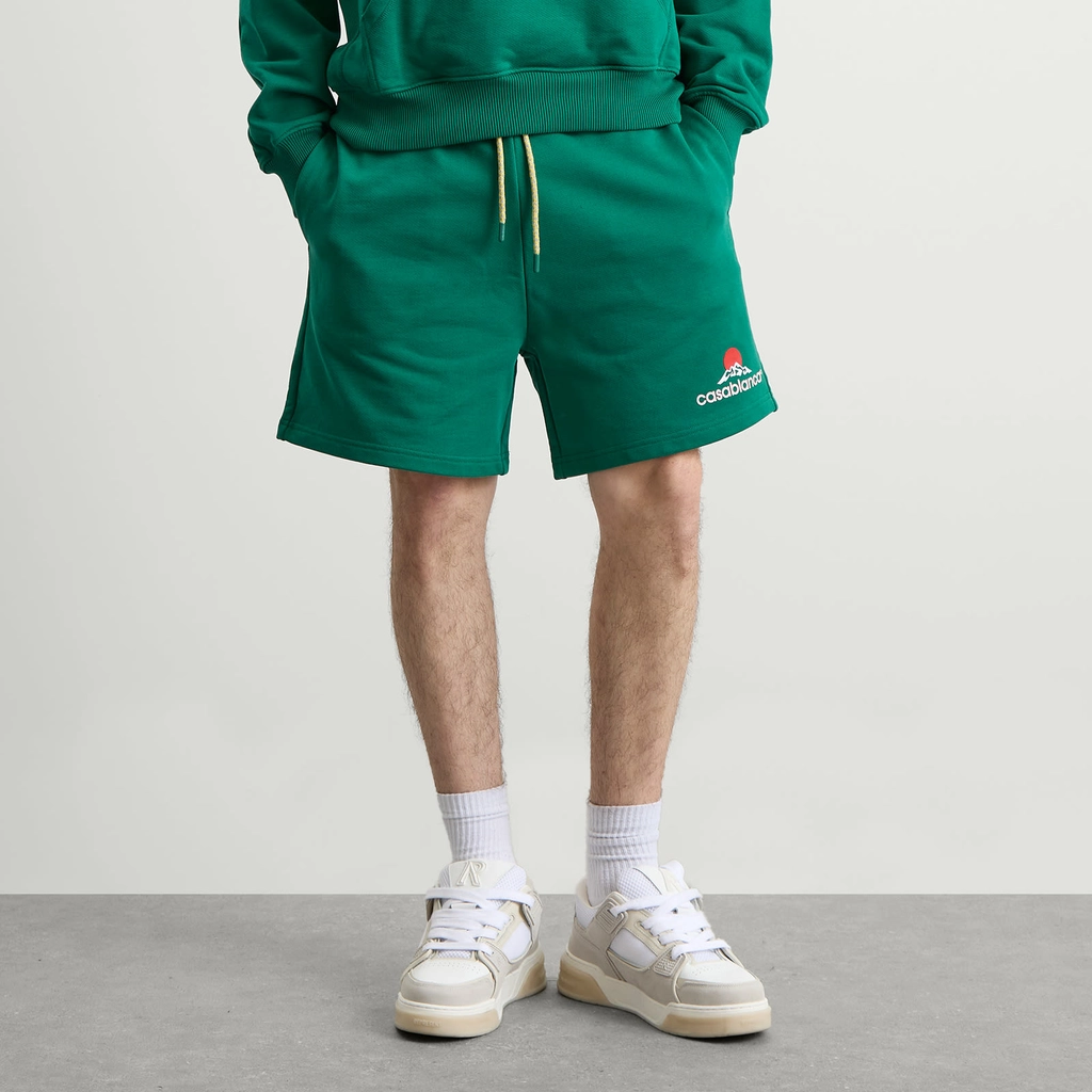 Casablanca Men's Montagne Printed Sweat Shorts Green