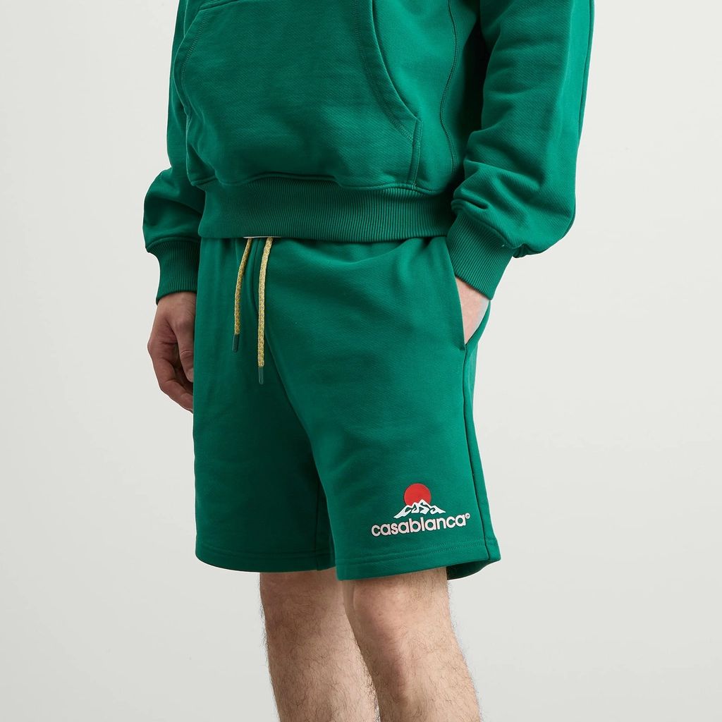 Casablanca Men's Montagne Printed Sweat Shorts Green