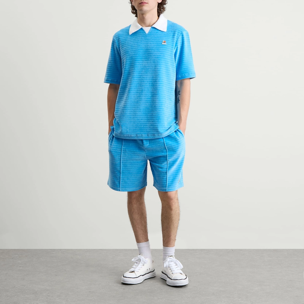 Casablanca Men's Velour Polo Blue
