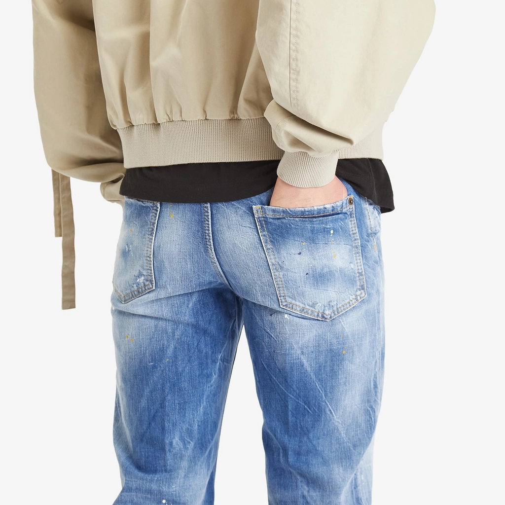 Dsquared2 Men's 642 Jeans Navy Blue