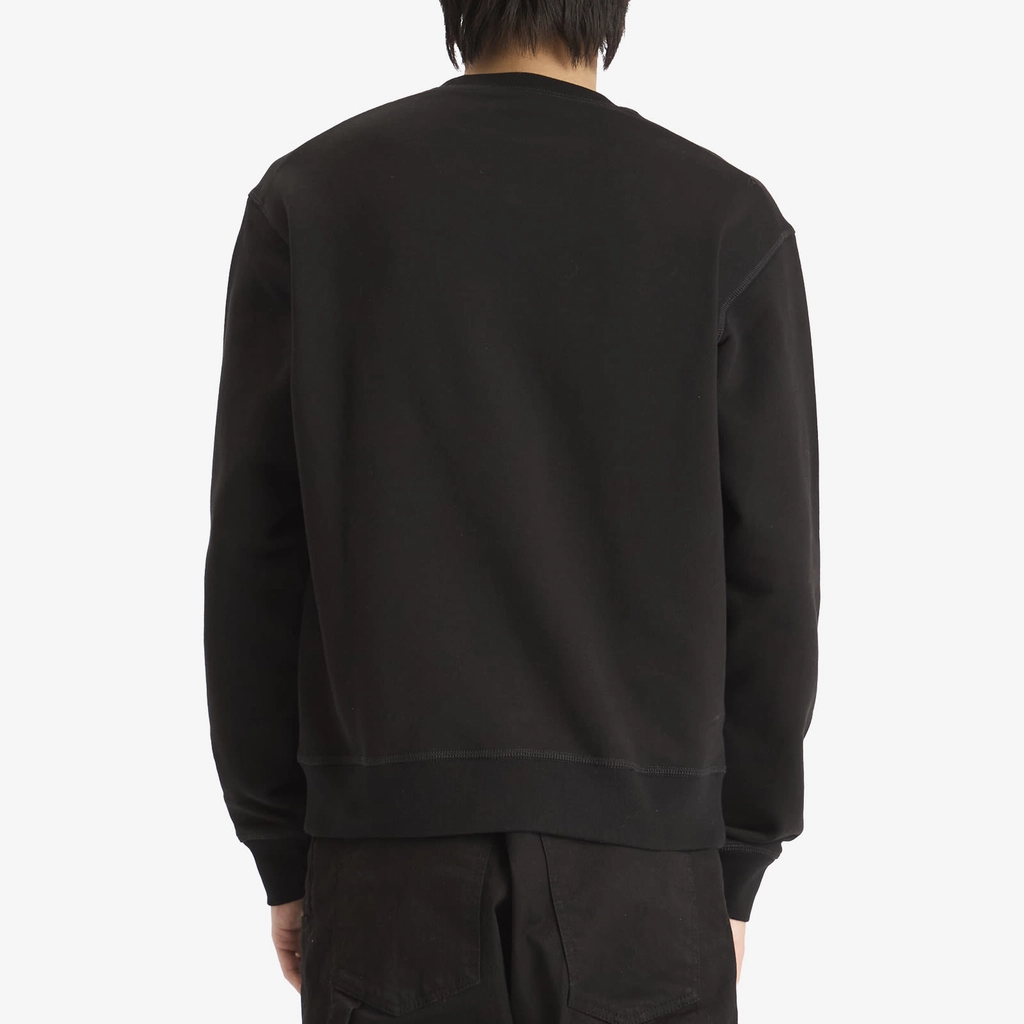 Dsquared2 Men's Flames Logo Cool Fit Crew Sweat Black