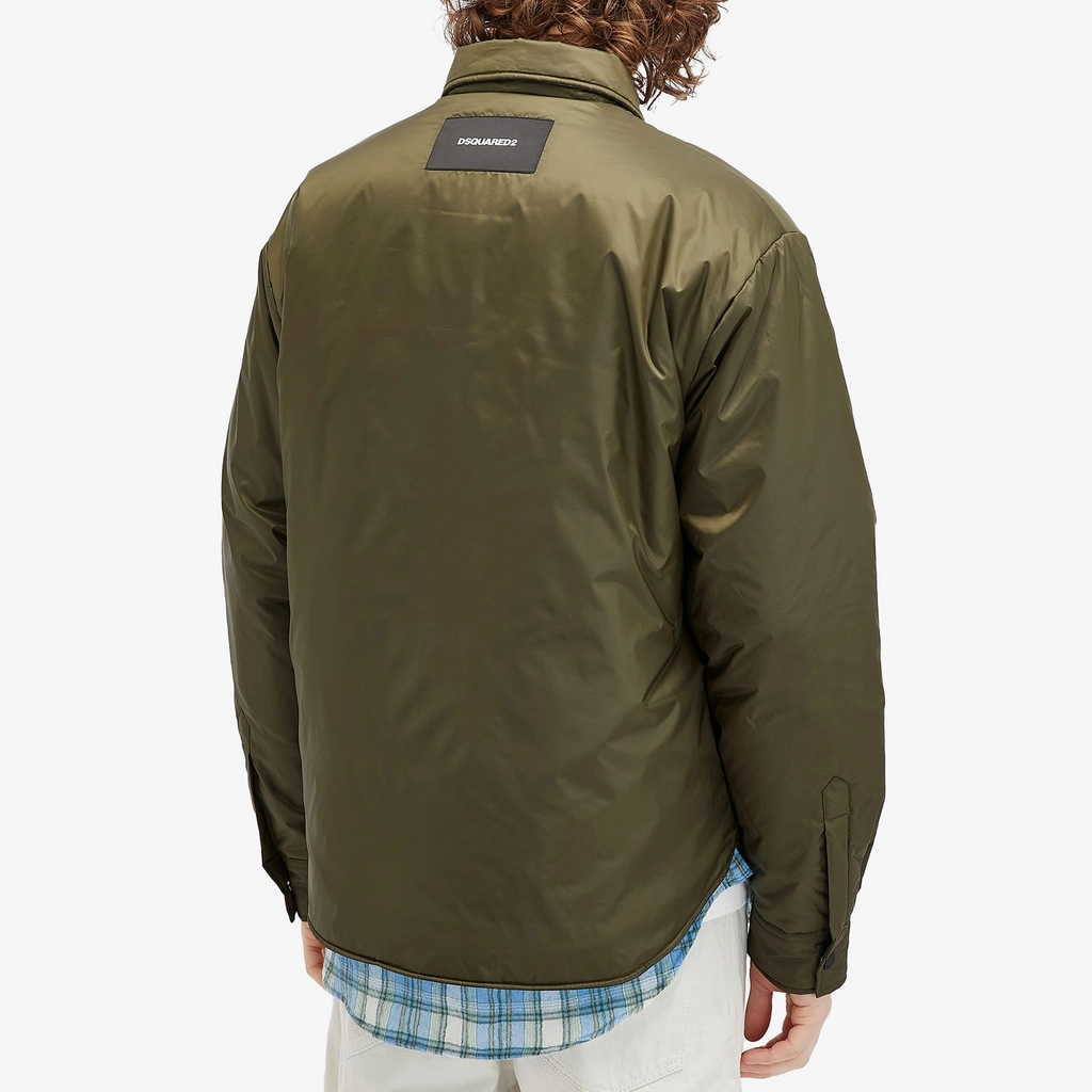 Dsquared2 Men's Light Puffer Shirt Military Green