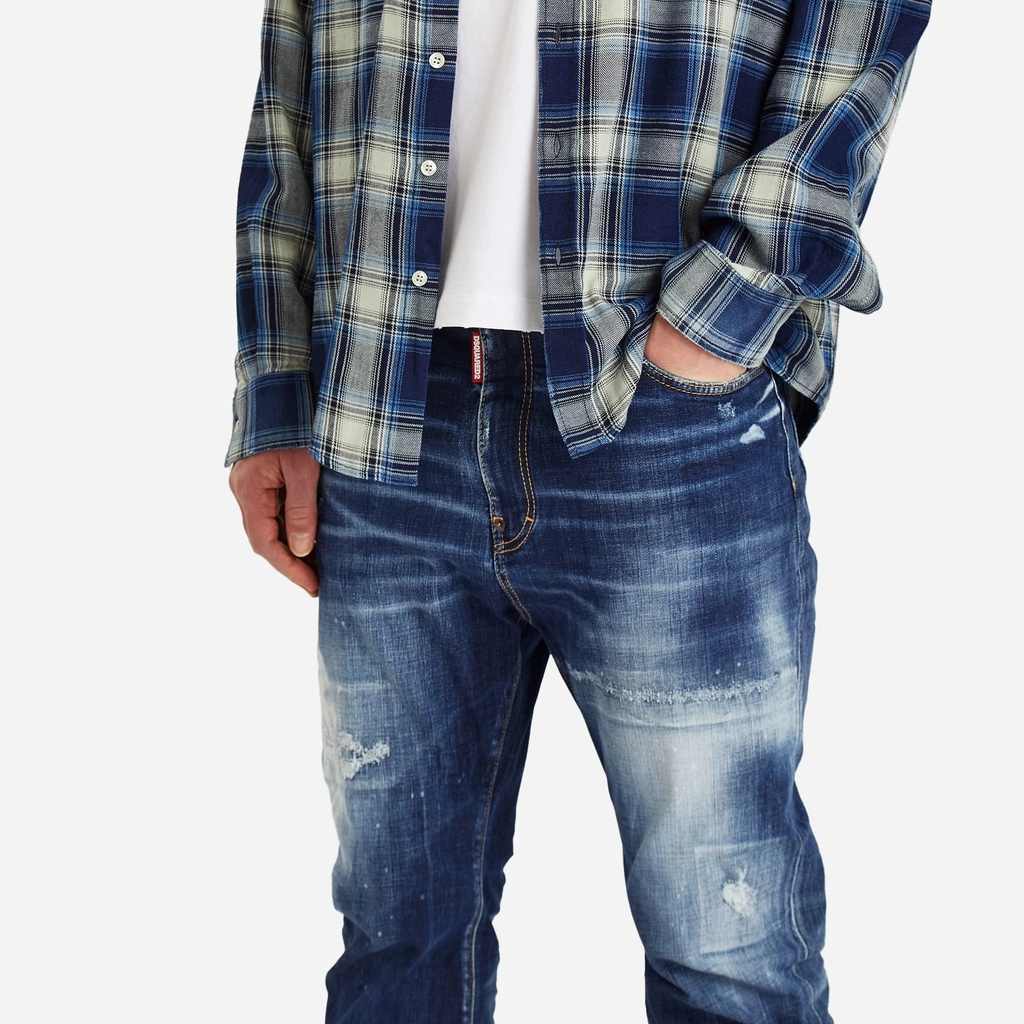 Dsquared2 Men's London Bro Jeans Navy Blue