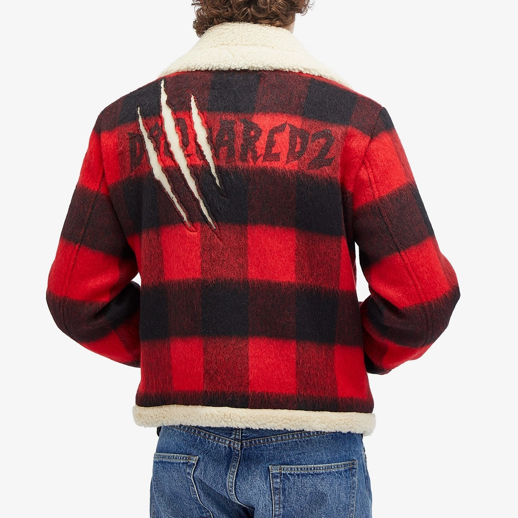 Dsquared2 Men's Nightmare Aviator Jacket Red/Black