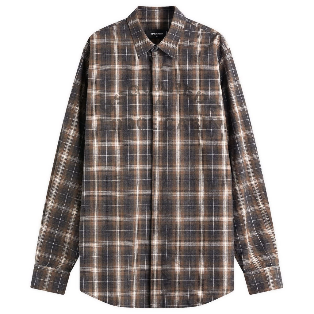 Dsquared2 Men's Printed Shirt Brown/Grey