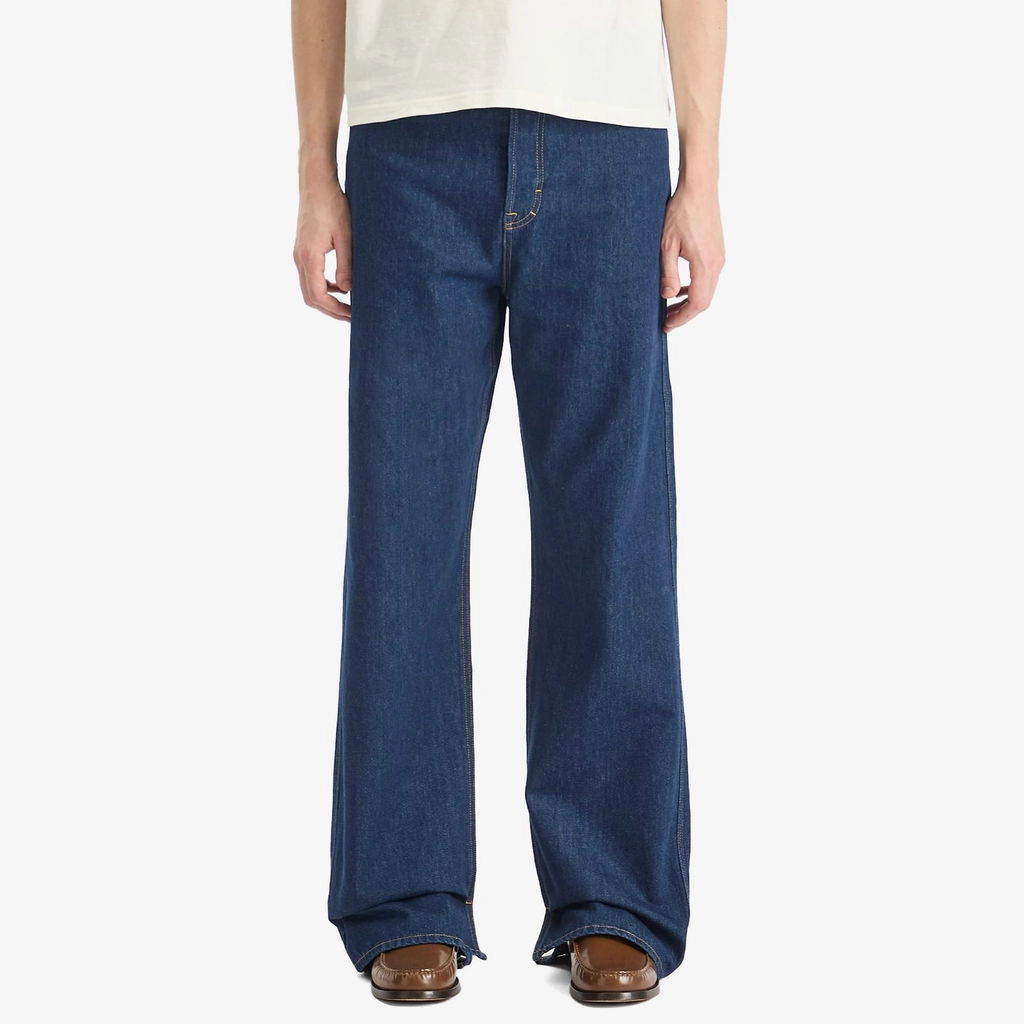 Gucci Men's Baggy Fit Indigo Wash Jeans Dark Blue/Mix