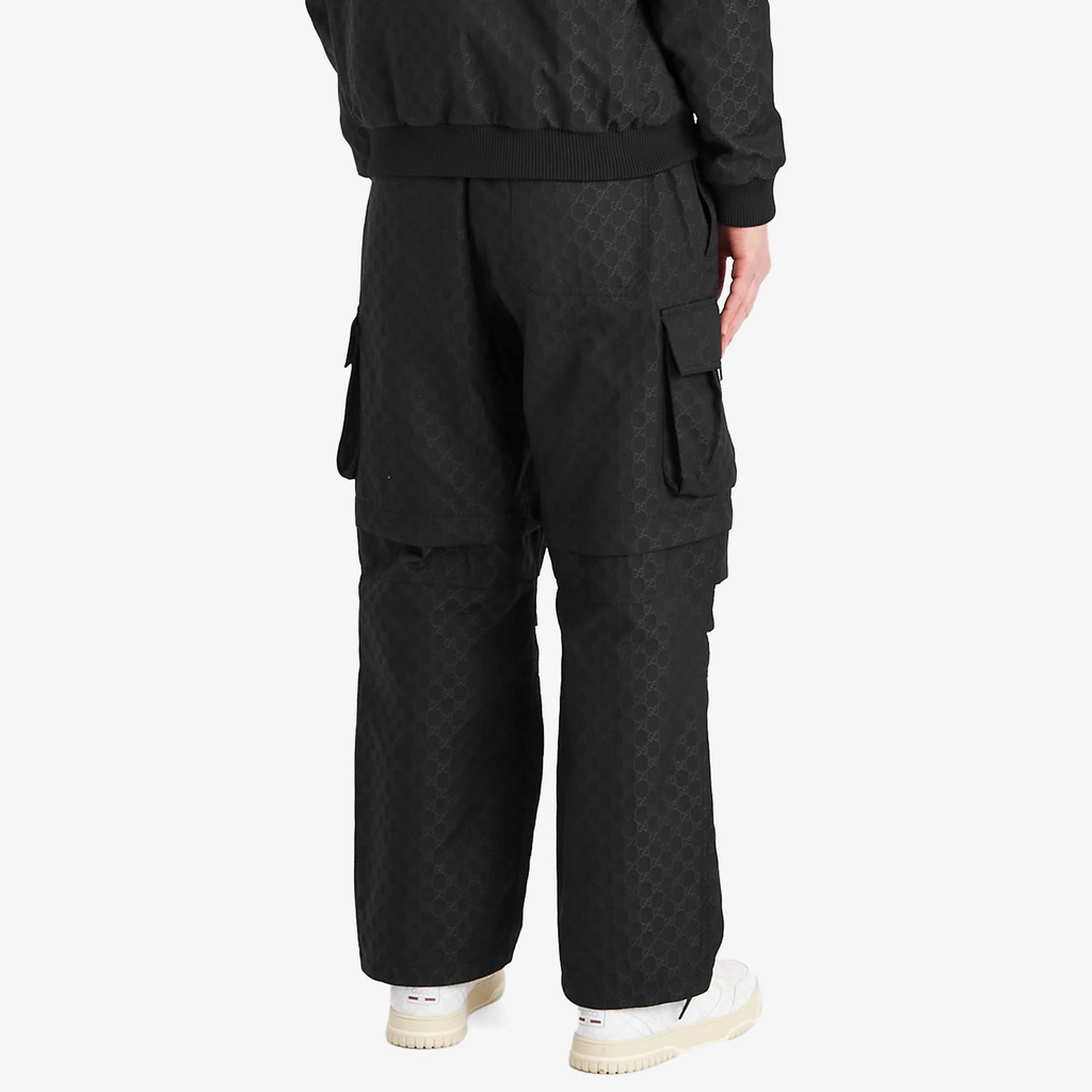 Gucci Men's Cotton Ripstop GG Military Pants Black