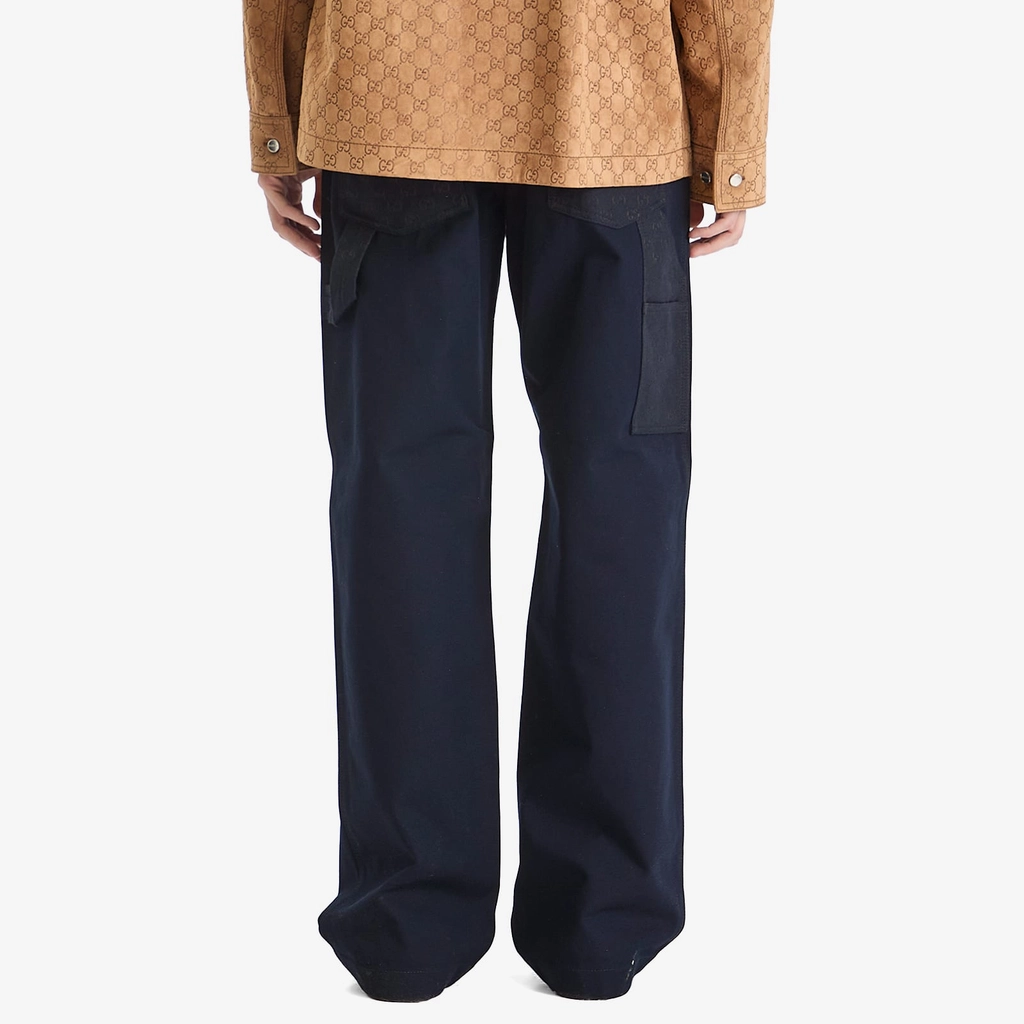 Gucci Men's Heavy Cotton Canvas Workwear Pants Ink
