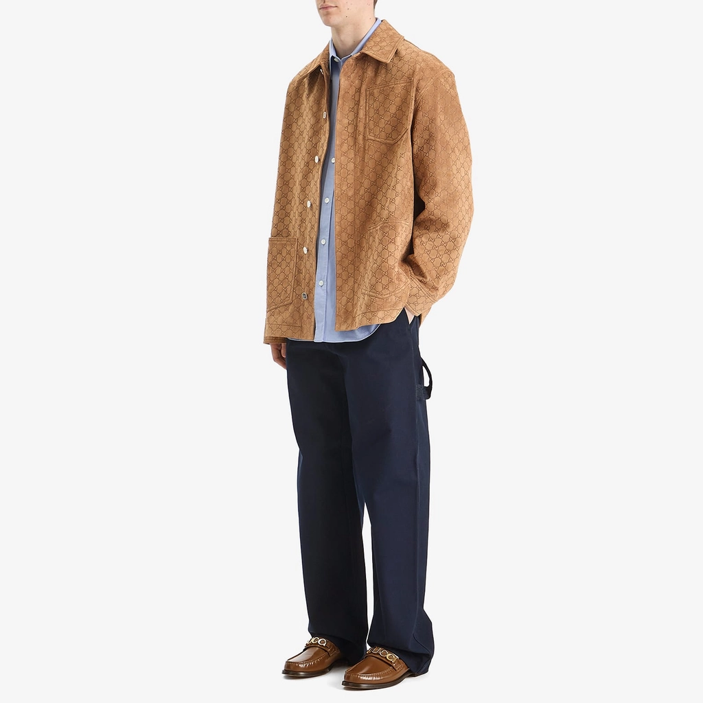 Gucci Men's Heavy Cotton Canvas Workwear Pants Ink