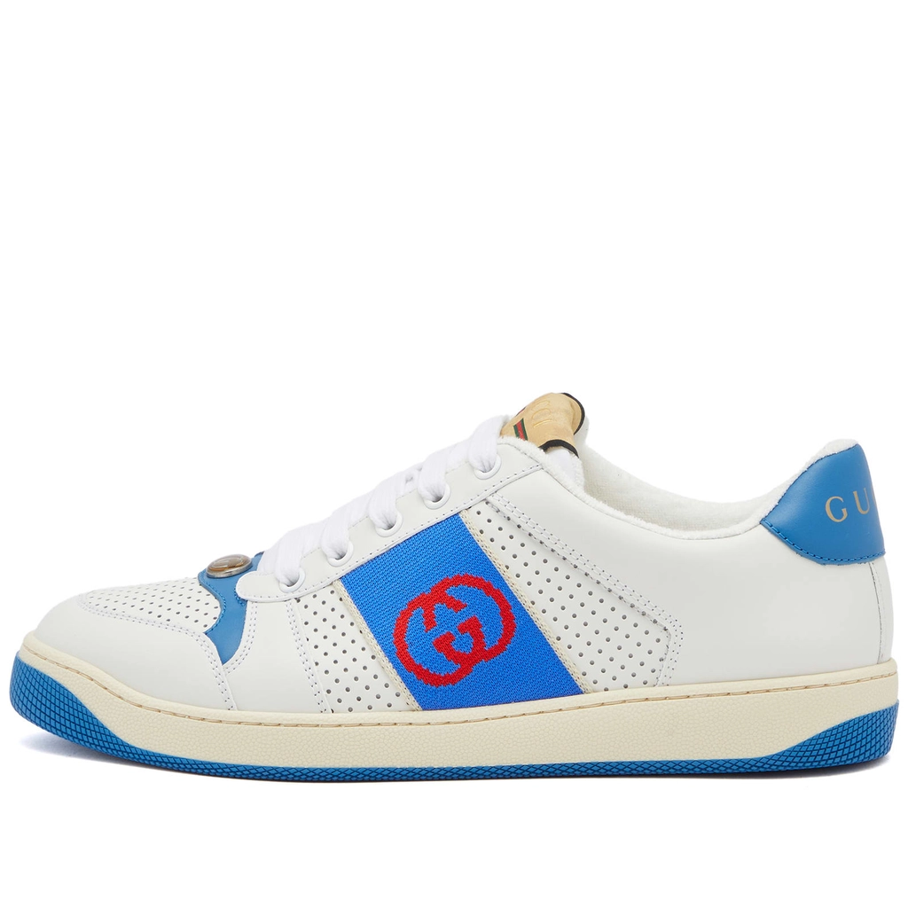 Gucci Men's Screener Sneaker White/Blue