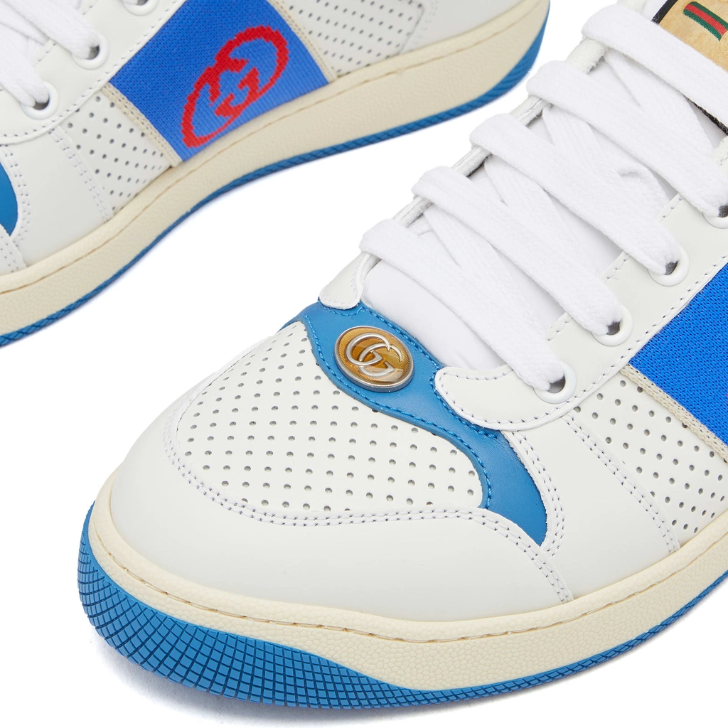Gucci Men's Screener Sneaker White/Blue