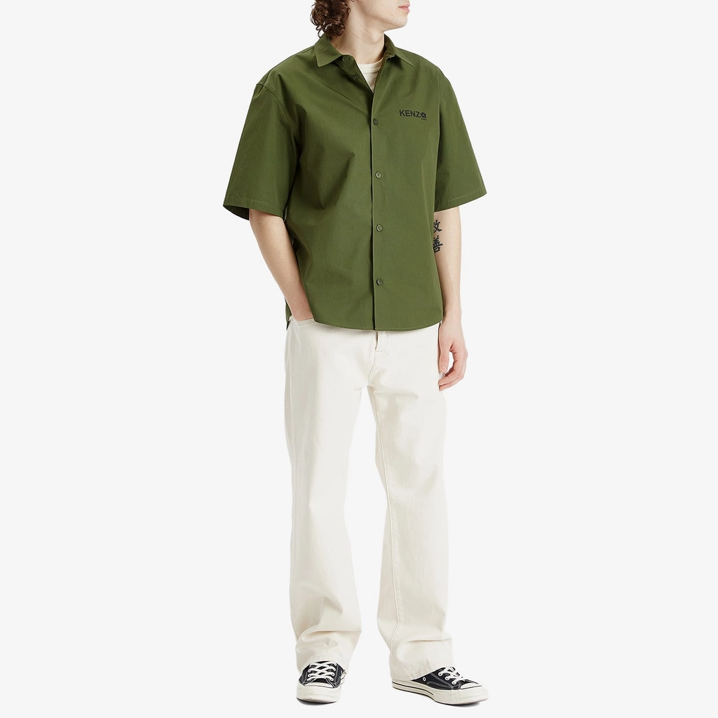 Kenzo Men's Boke Flower 2.0 Short Sleeve Shirt Khaki