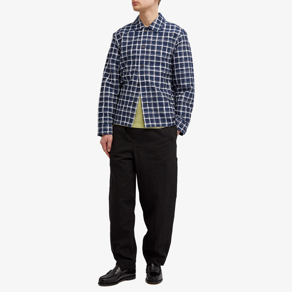 Kenzo Men's Check Jacquard Overshirt Midnight Blue