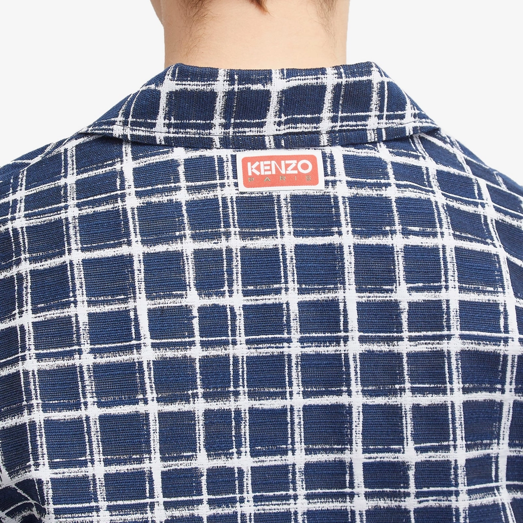 Kenzo Men's Check Jacquard Overshirt Midnight Blue