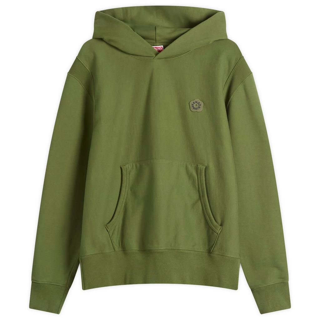 Kenzo Men's Gots Boke Flower 2.0 Embroidered Classic Hoodie Khaki