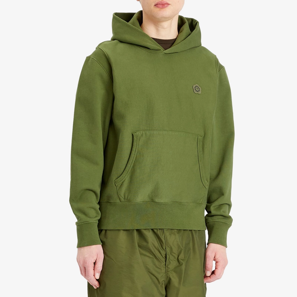 Kenzo Men's Gots Boke Flower 2.0 Embroidered Classic Hoodie Khaki