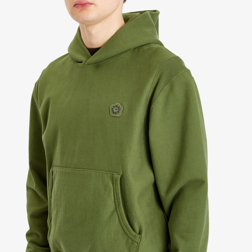 Kenzo Men's Gots Boke Flower 2.0 Embroidered Classic Hoodie Khaki