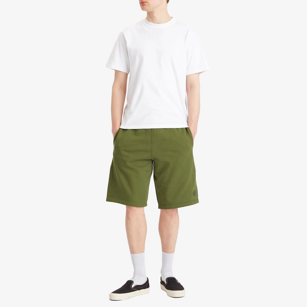 Kenzo Men's Gots Boke Flower 2.0 Embroidered Classic Shorts Khaki