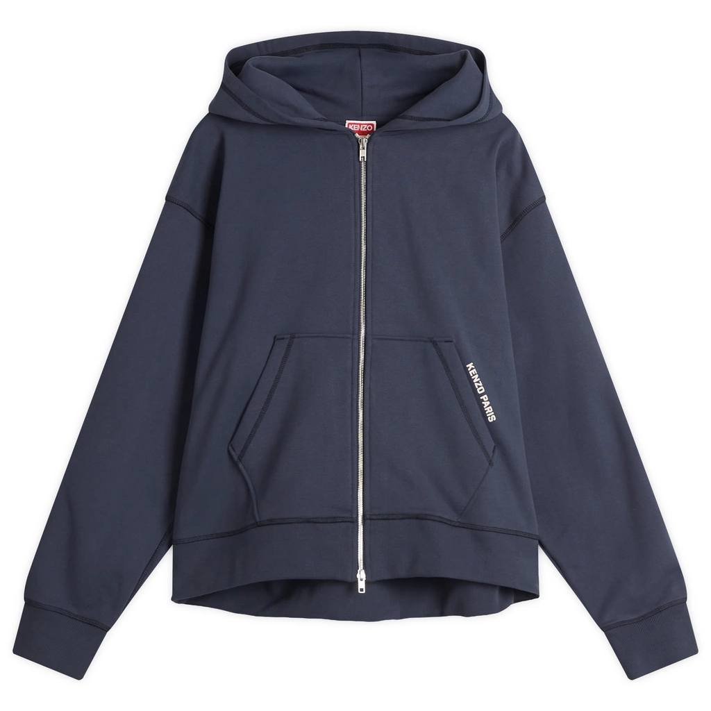 Kenzo Men's Gots Jungle Elephant Full Zip Hoodie Midnight Blue