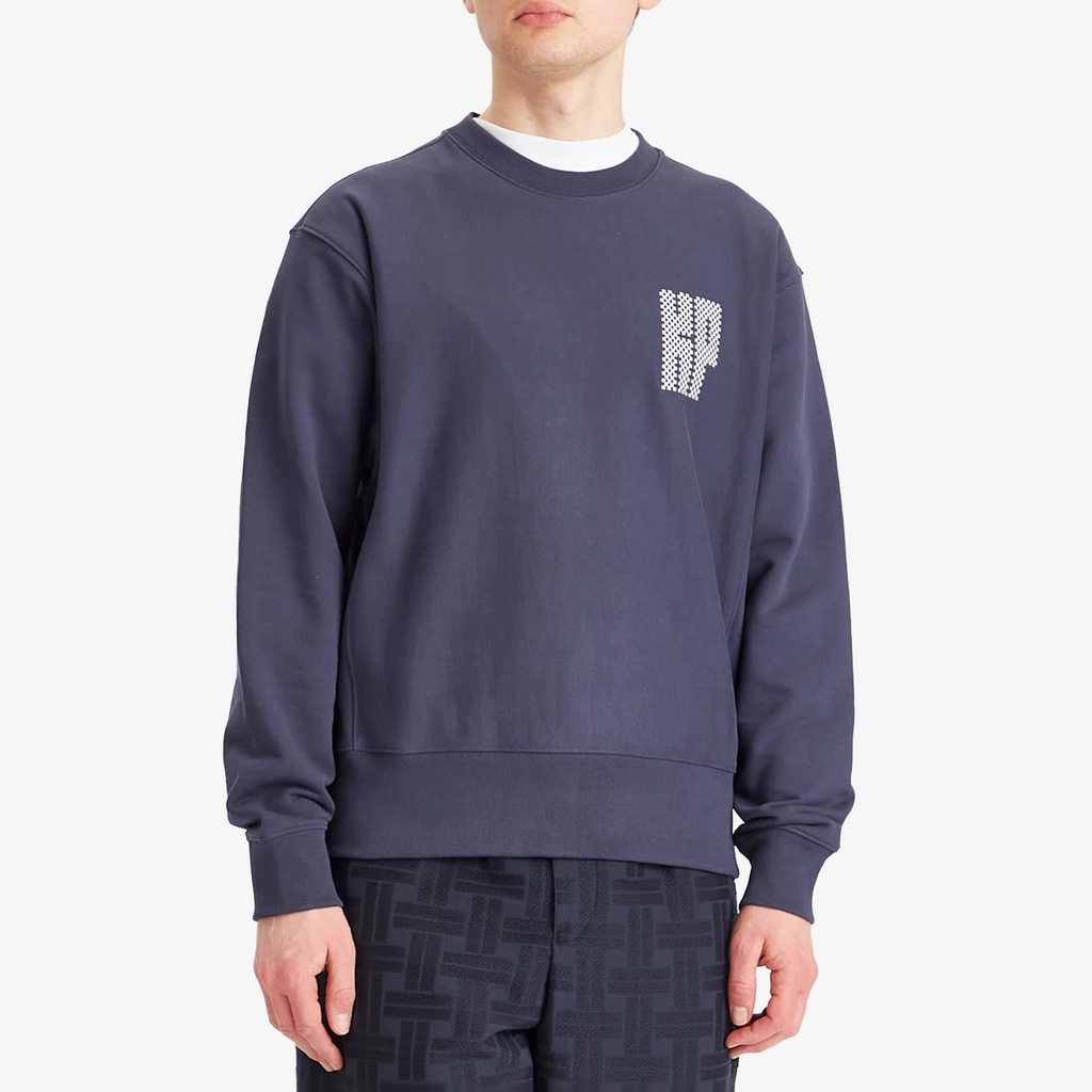 Kenzo Men's Gots Kamon Embroidered Classic Sweatshirt Midnight Blue
