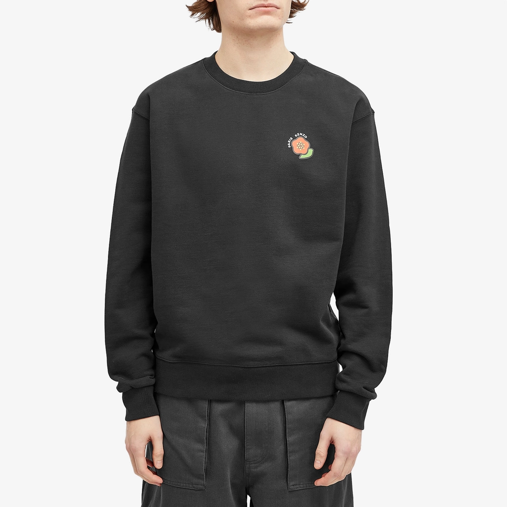 Kenzo Men's Pop Embroidered Oversized Sweatshirt Black