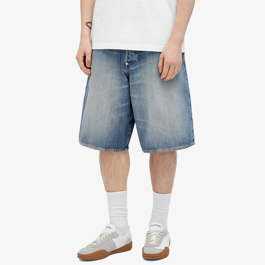 Kenzo Men's Straight Shorts Medium Stone Blue