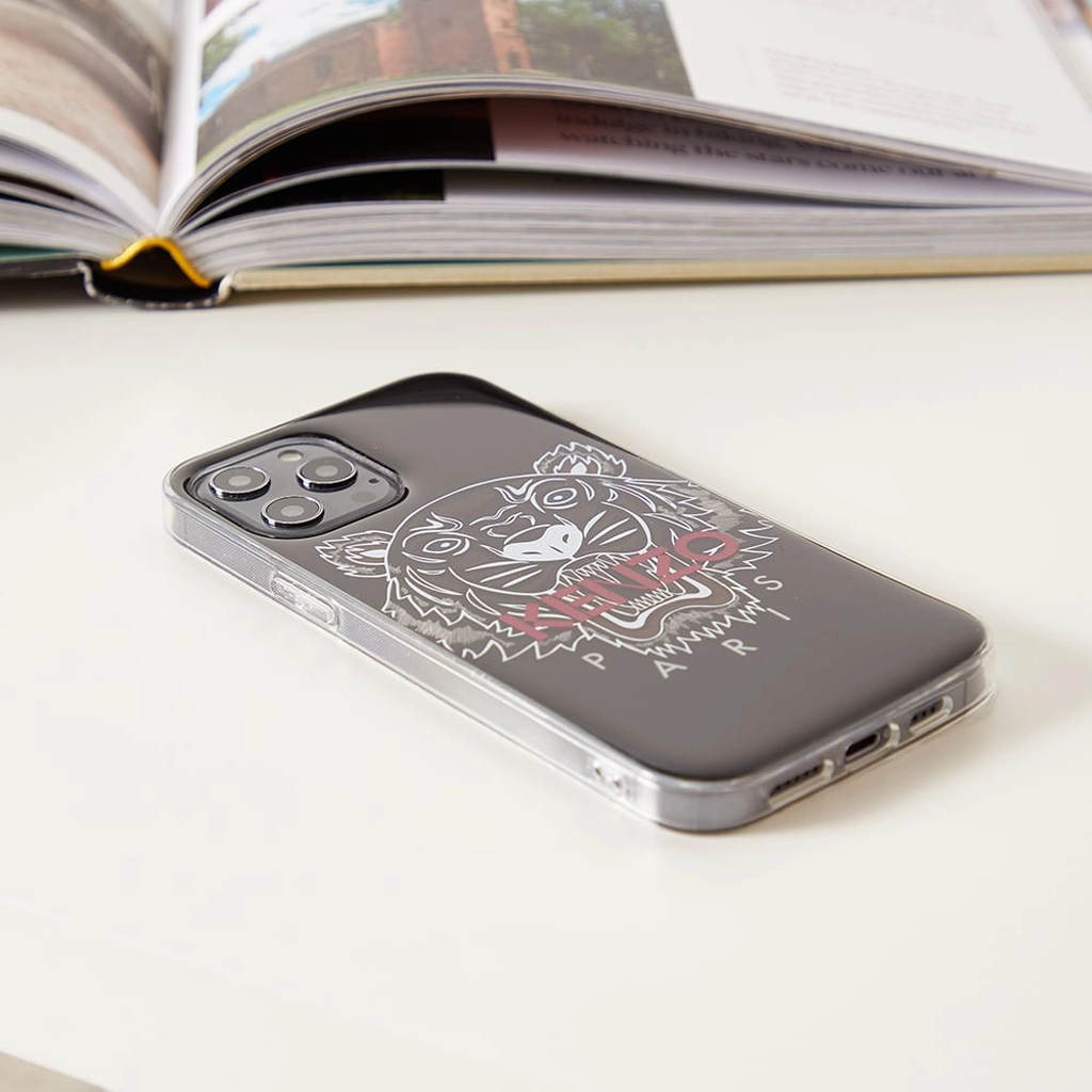 Kenzo Tiger Logo iPhone 12 Pro Max Case Black