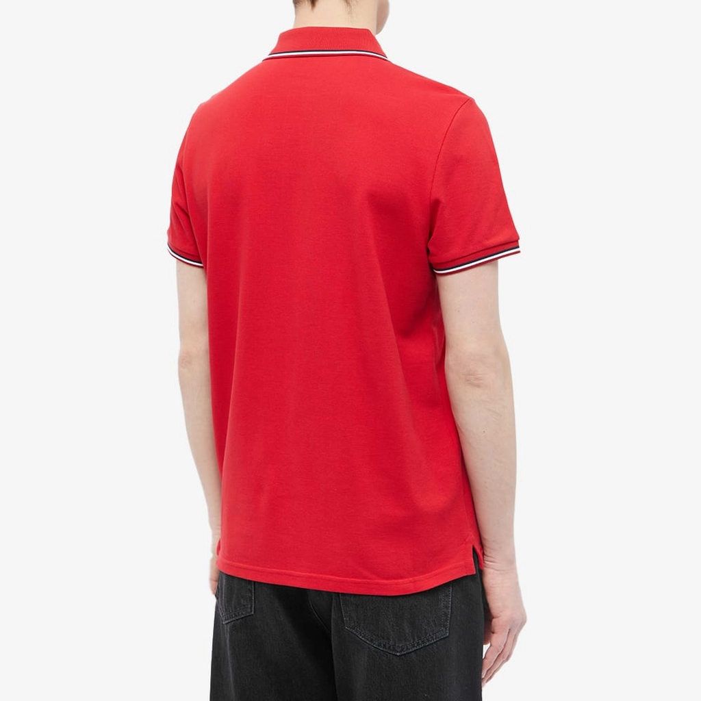 Moncler Men's Classic Logo Polo Red