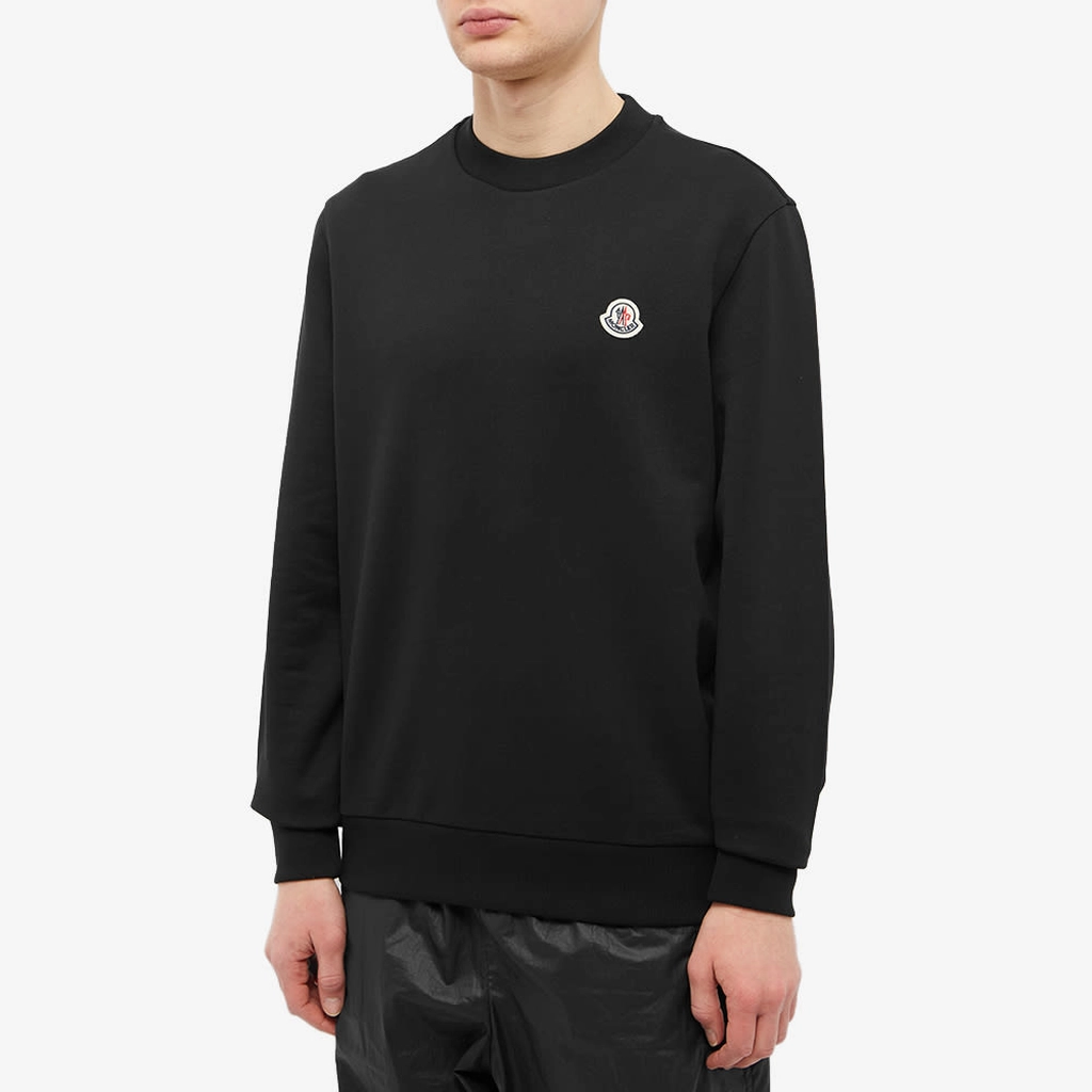 Moncler Men's Logo Crew Sweat Black