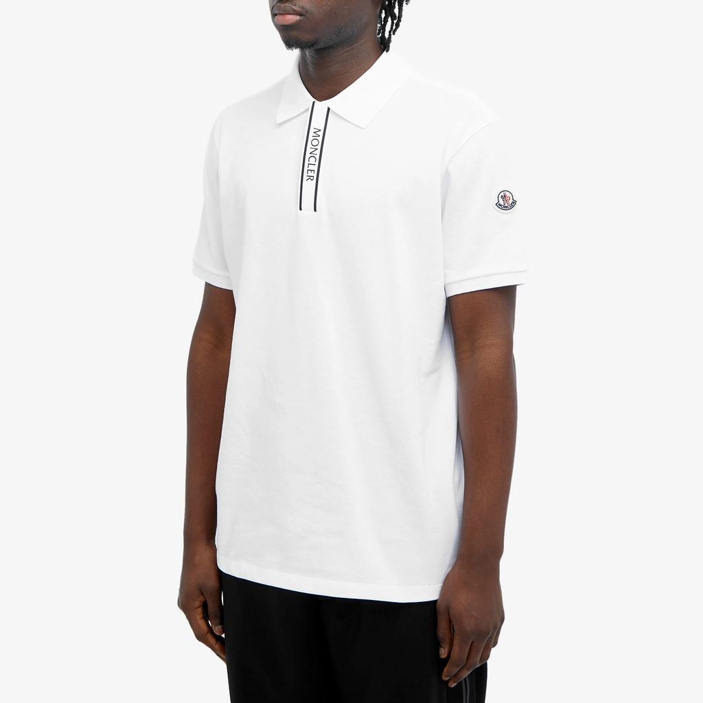 Moncler Men's Piquet Polo White