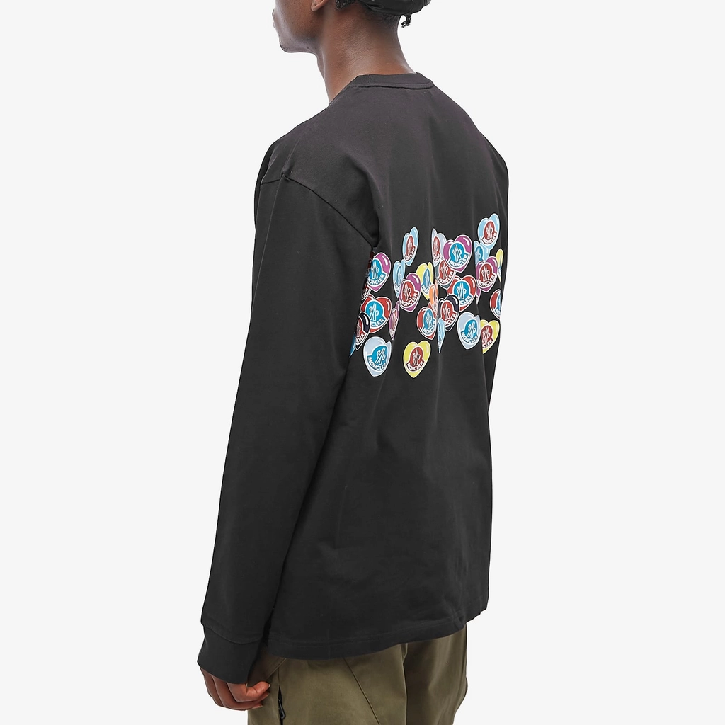 Moncler Men's Multi Heart Sweater Black
