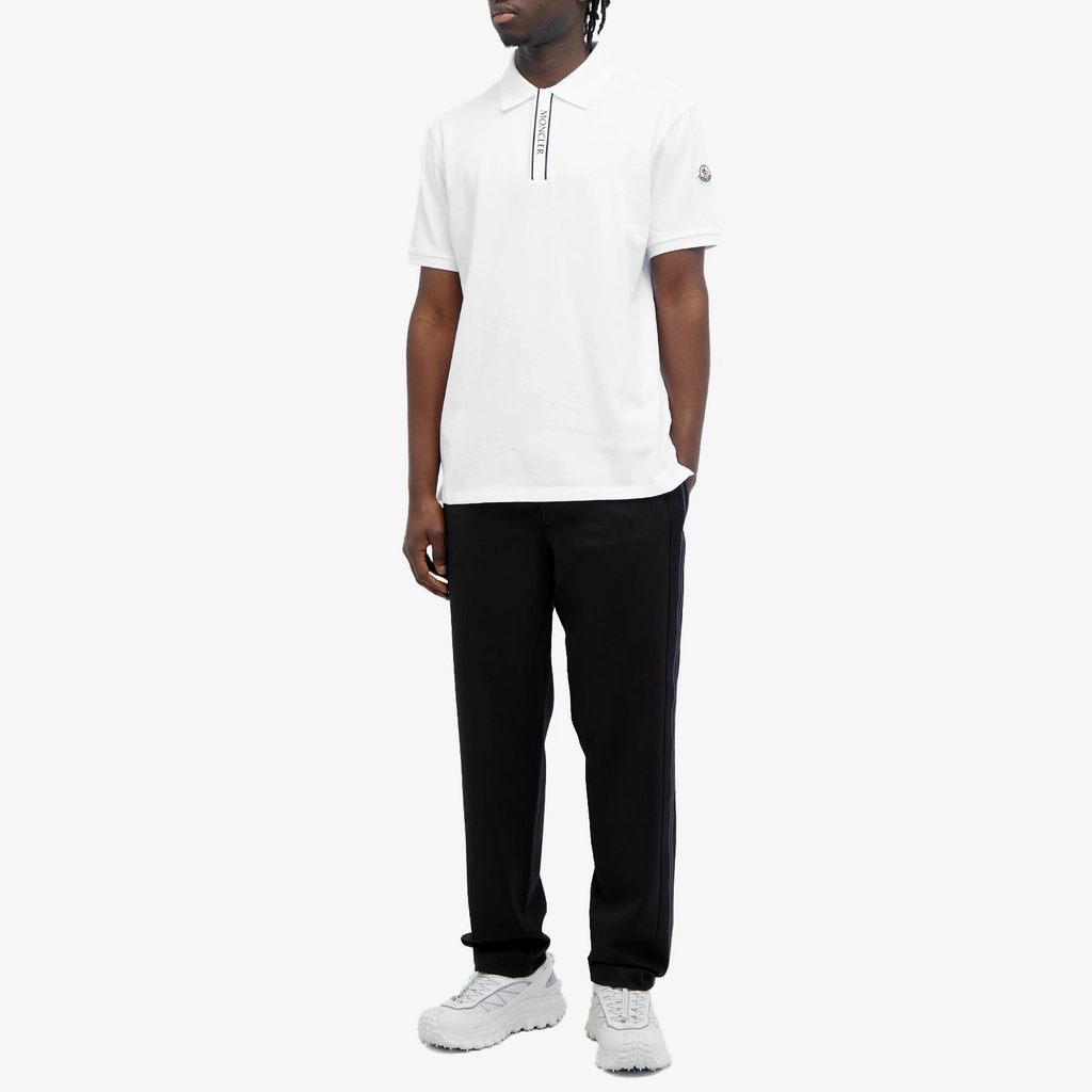 Moncler Men's Piquet Polo White