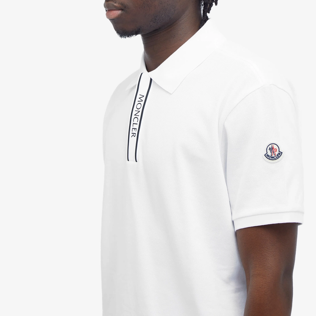 Moncler Men's Piquet Polo White