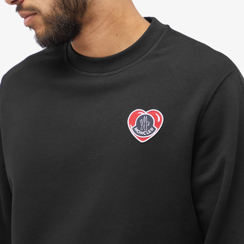 Moncler Men's Heart Logo Sweater Black