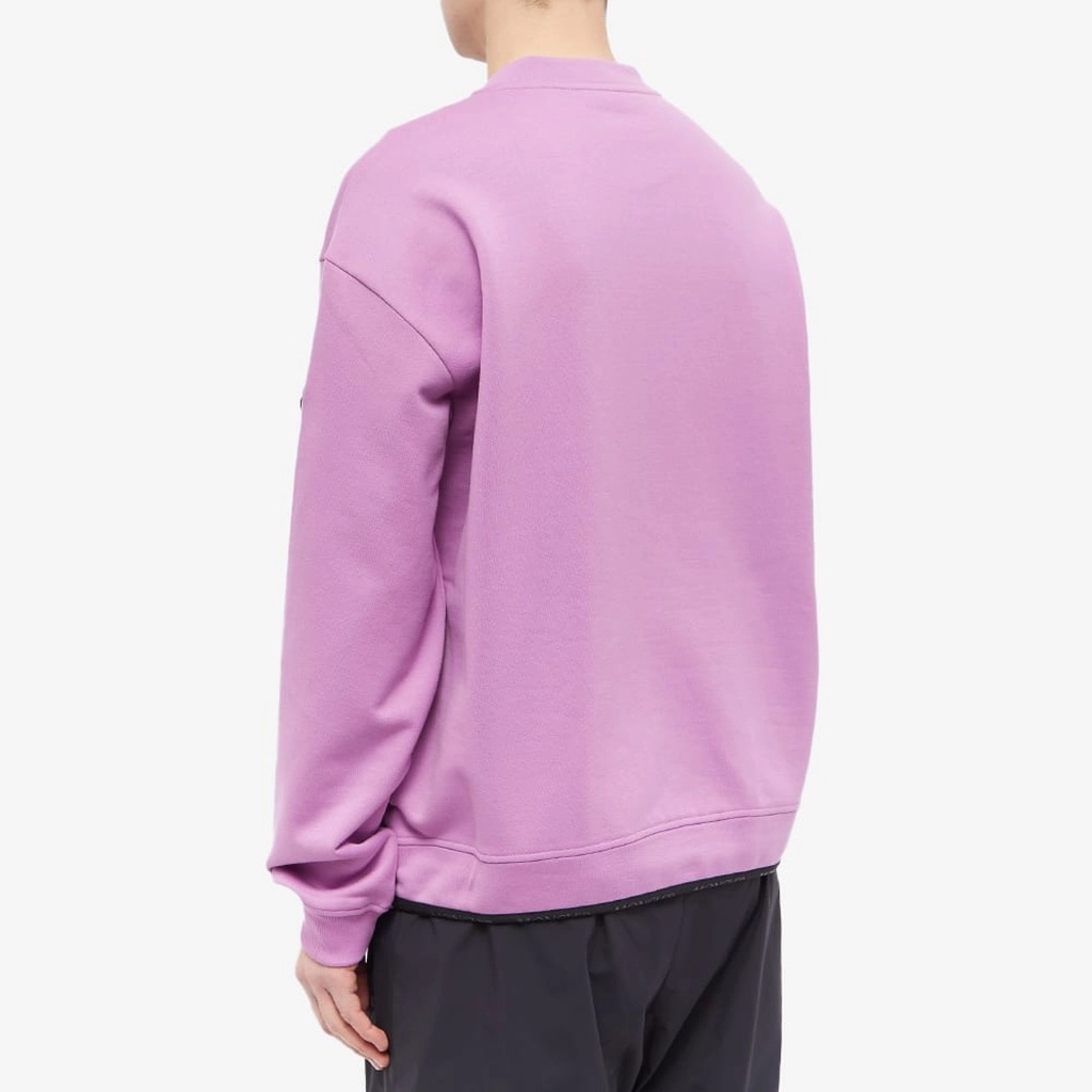 Moncler Men's Logo Crew Sweat Pink