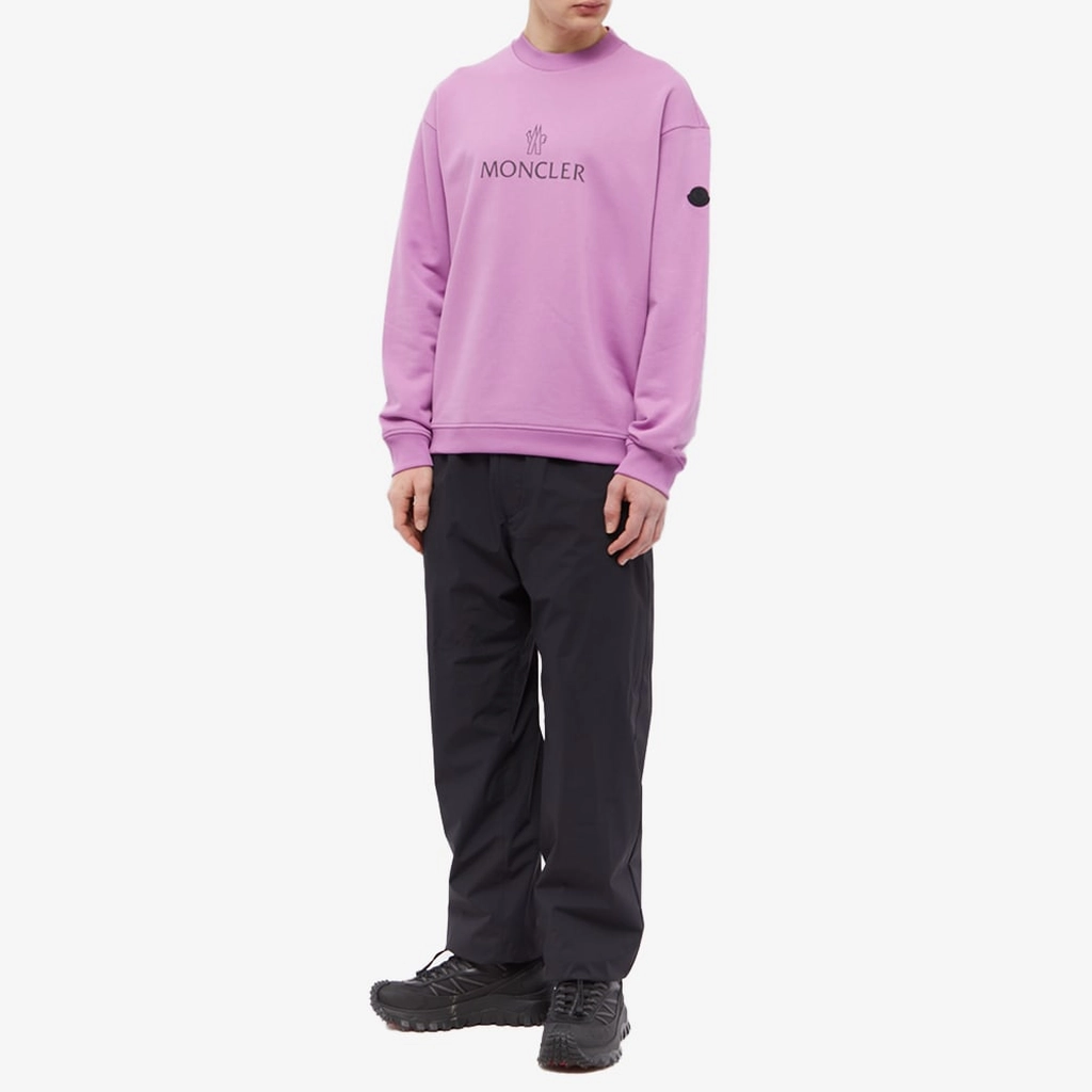 Moncler Men's Logo Crew Sweat Pink