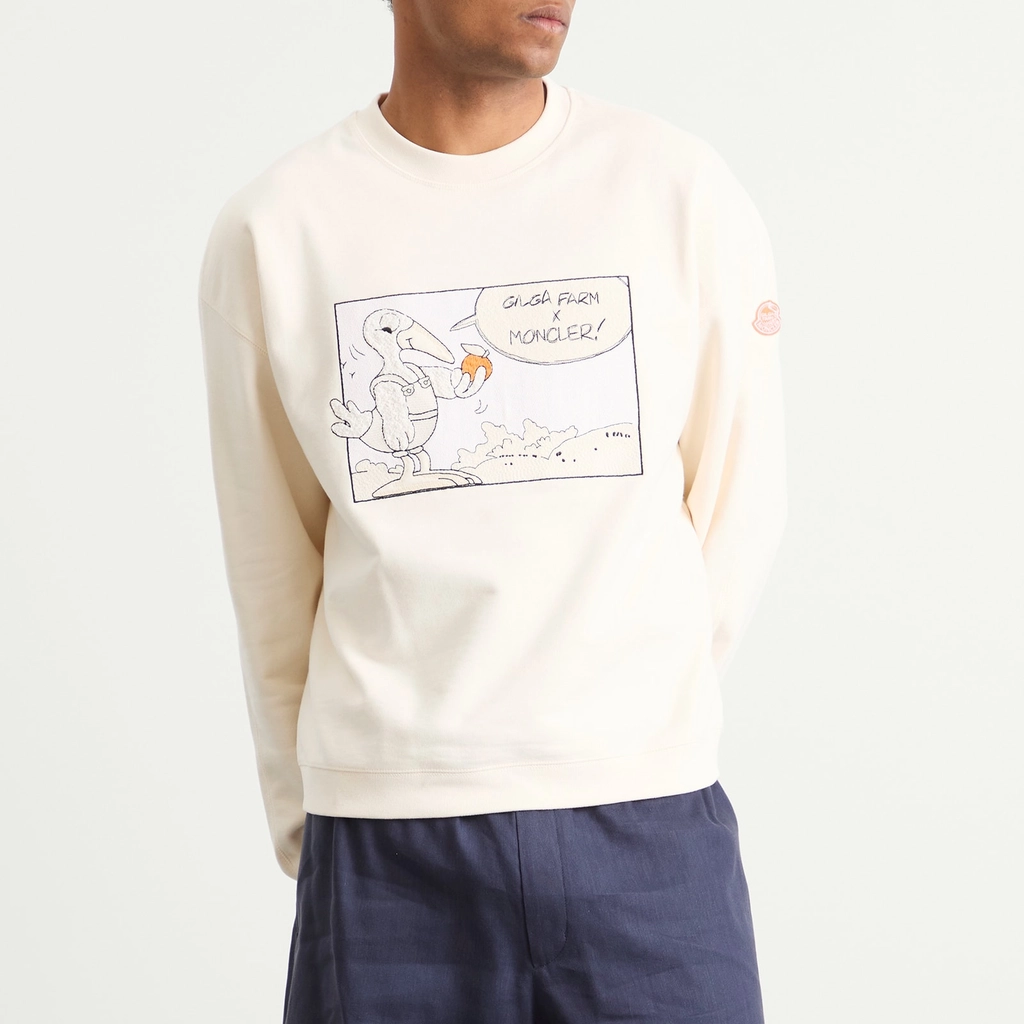 Moncler Gilga Farm by Donald Glover Fleece Sweatshirt White