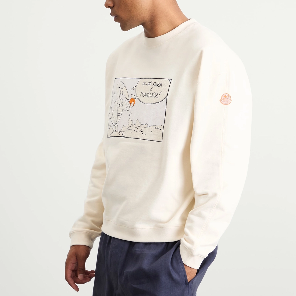 Moncler Gilga Farm by Donald Glover Fleece Sweatshirt White