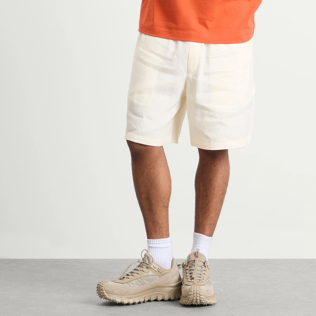 Moncler Gilga Farm by Donald Glover Linen Shorts Pink