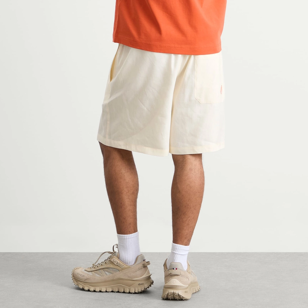 Moncler Gilga Farm by Donald Glover Linen Shorts Pink