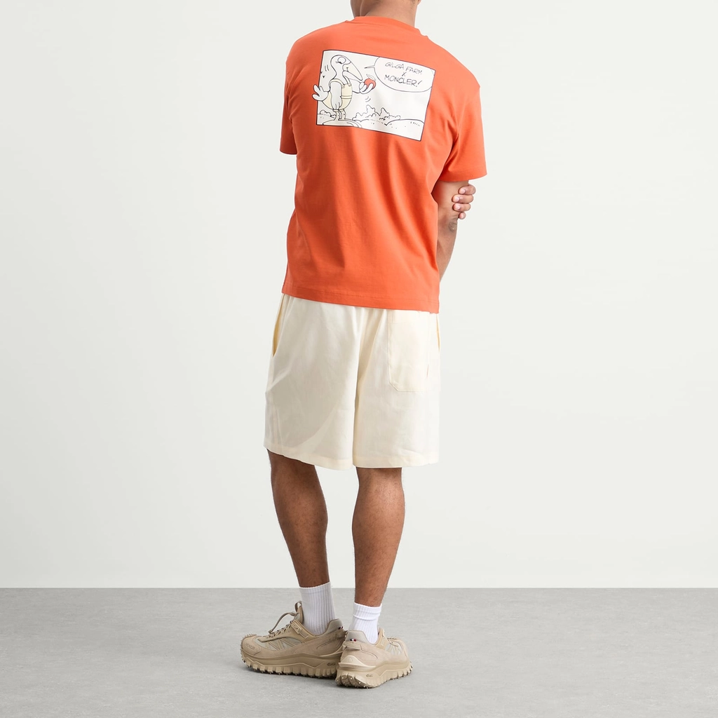 Moncler Gilga Farm by Donald Glover Linen Shorts Pink