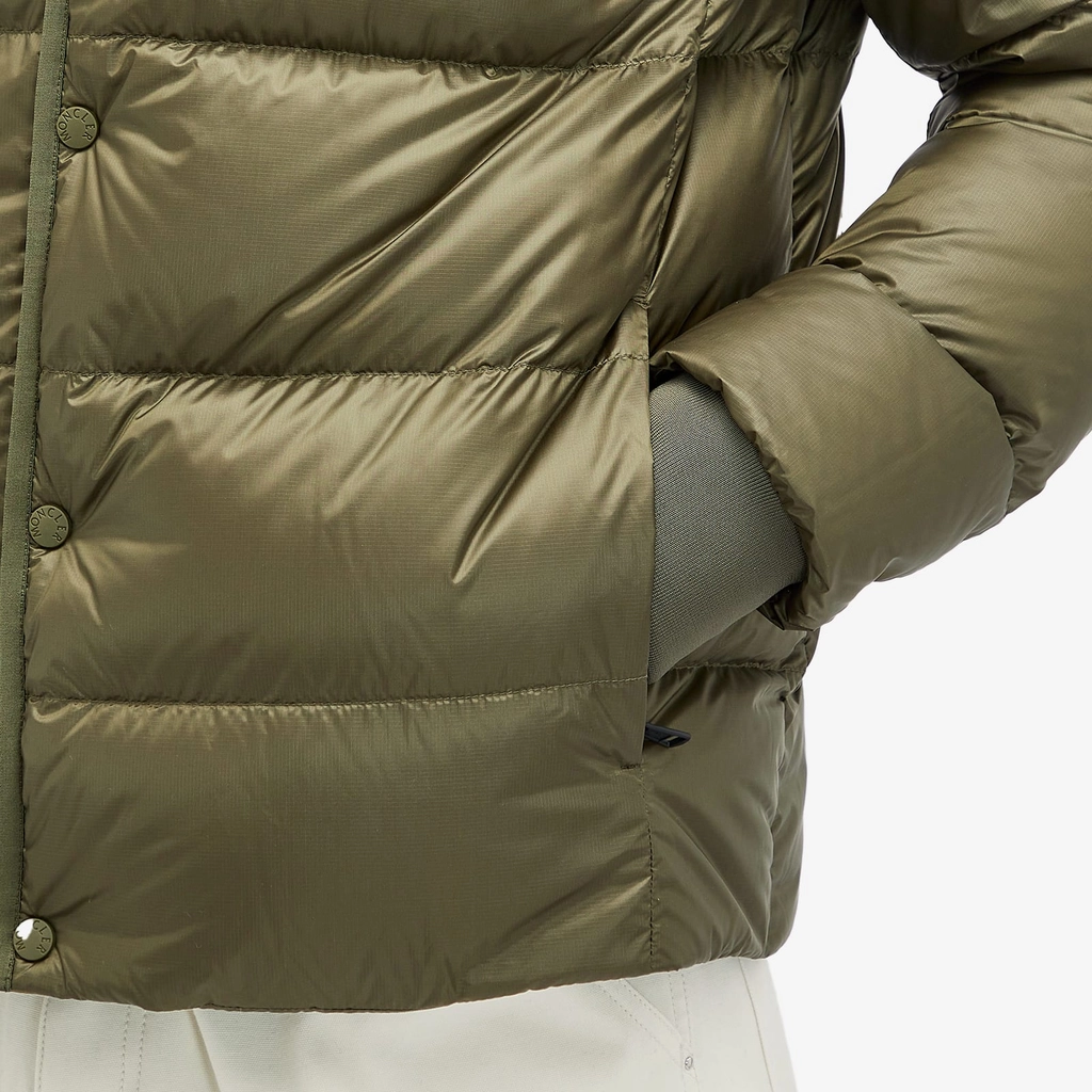 Moncler Men's Bazena Micro Rip Stop Bomber Jacket Olive